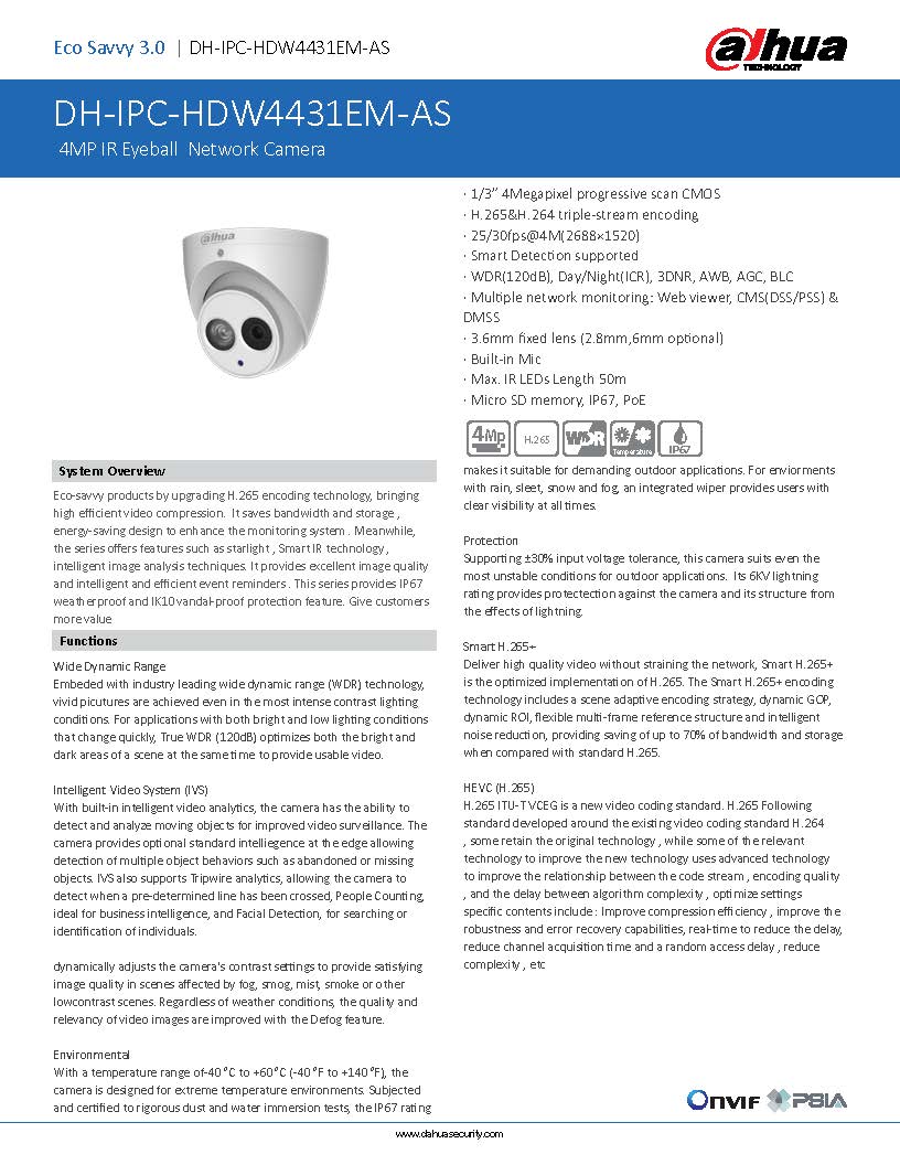 Dahua IR Dome Camera installations near me